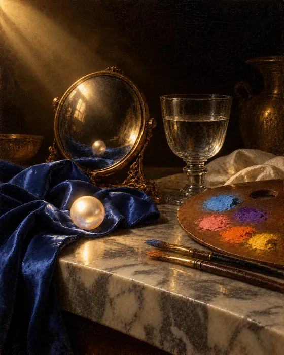 Stilleben tillägnat Johannes Vermeer
