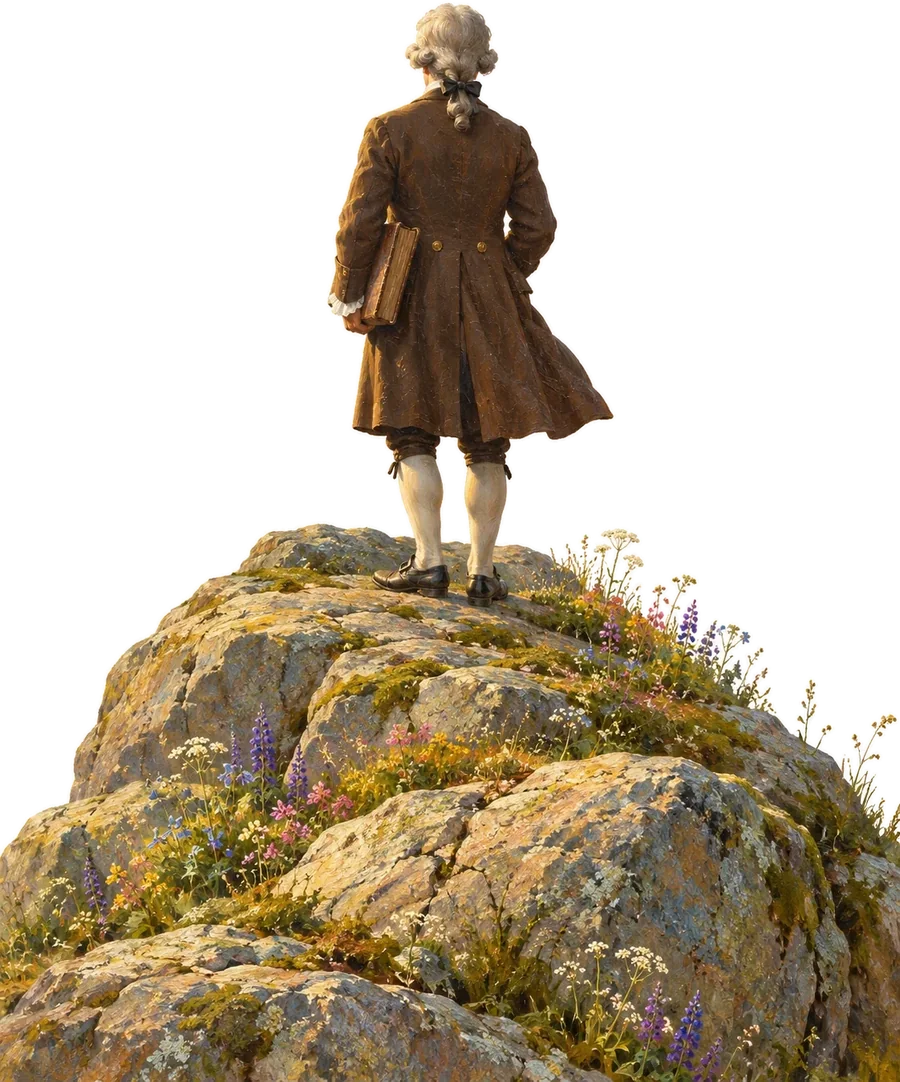 Carl von Linné sedd bakifrån